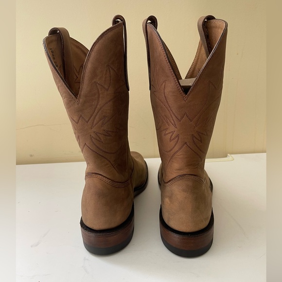 NWT Alberta Boot Brown Cowhide Leather Cowboy Western Boots Women Size 10.5 US - Picture 3 of 6